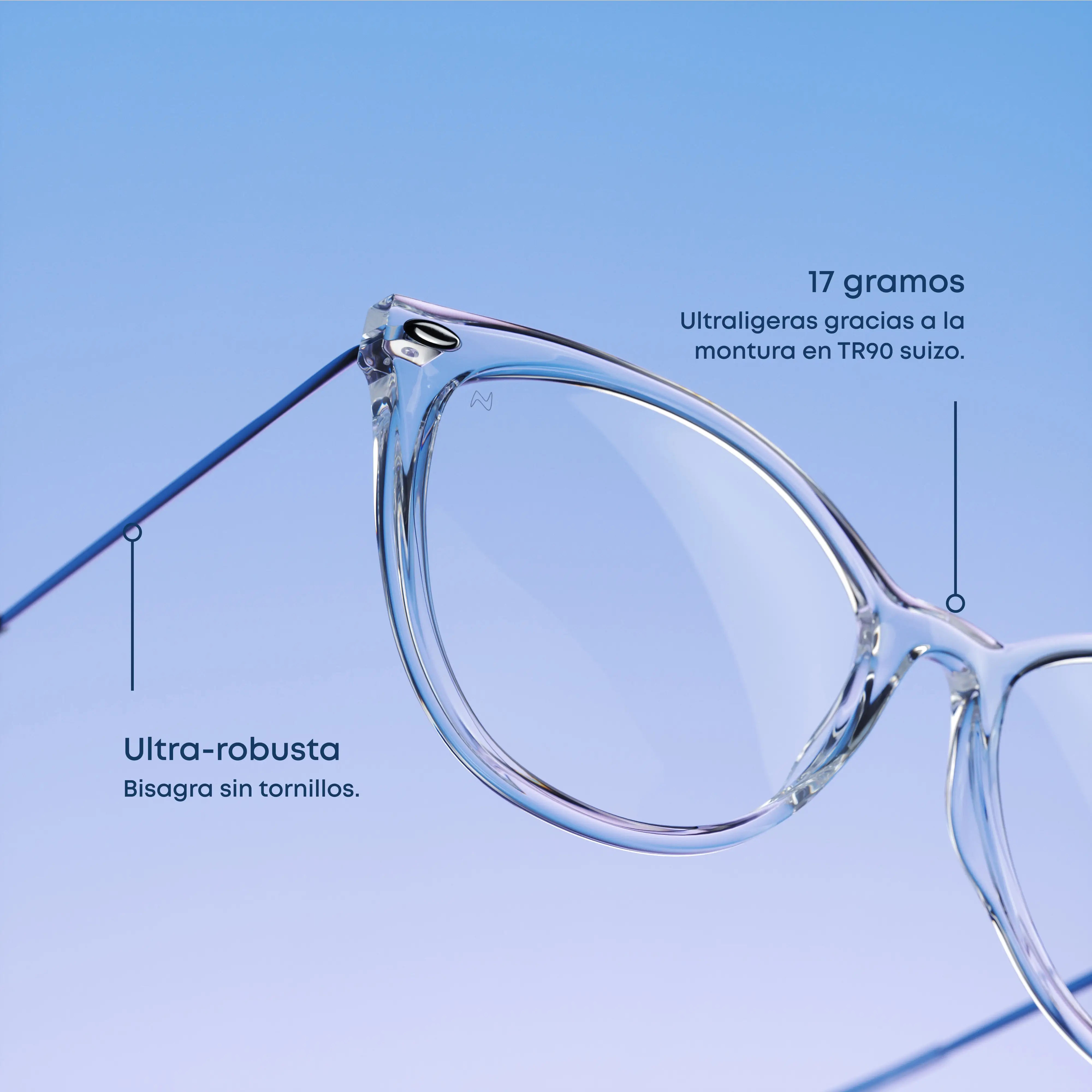 Un par de Cruz Negro Gafas de lectura multi-distancia™ luz azul