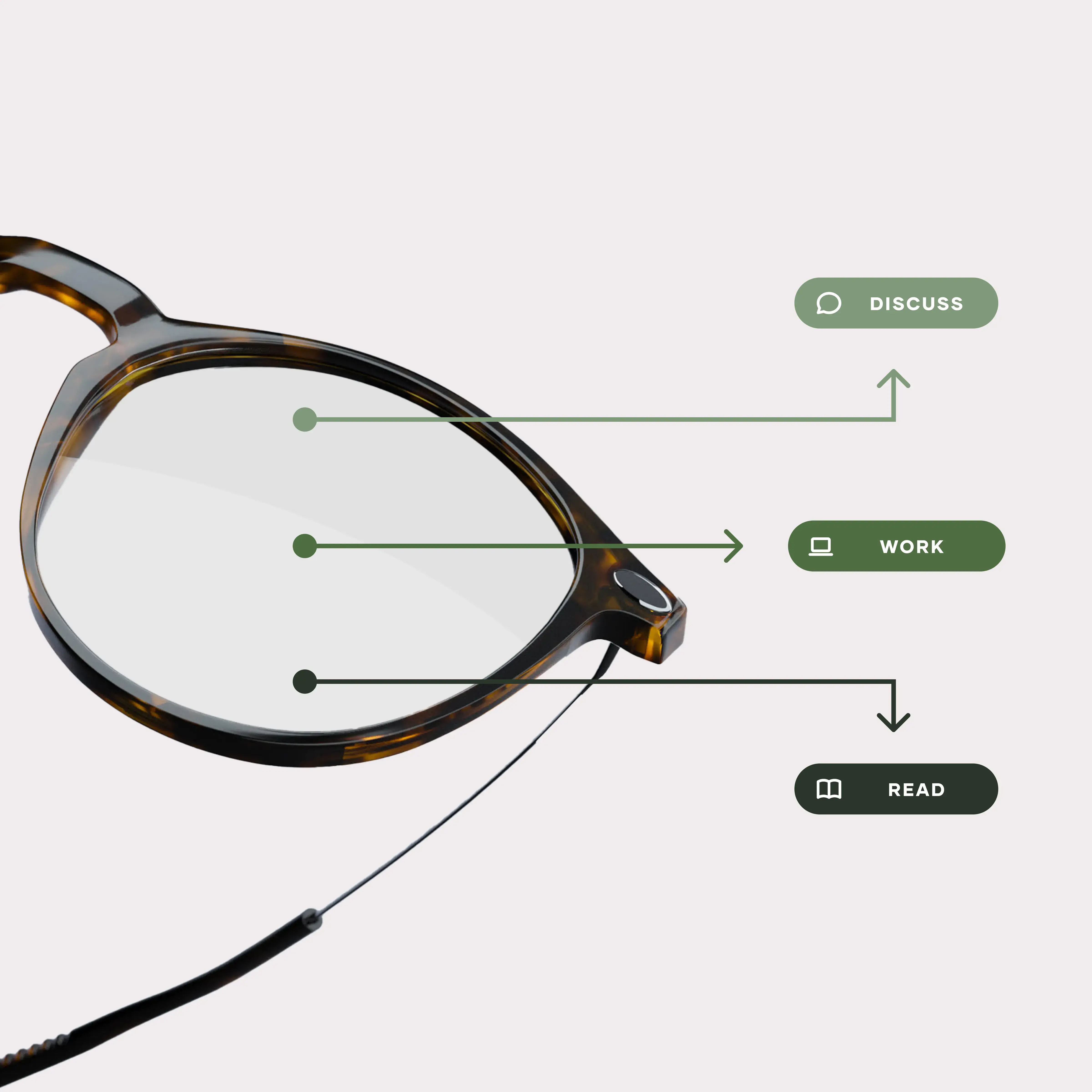 A pair of Cruz Black Multi-distance™ blue light blocking reading glasses