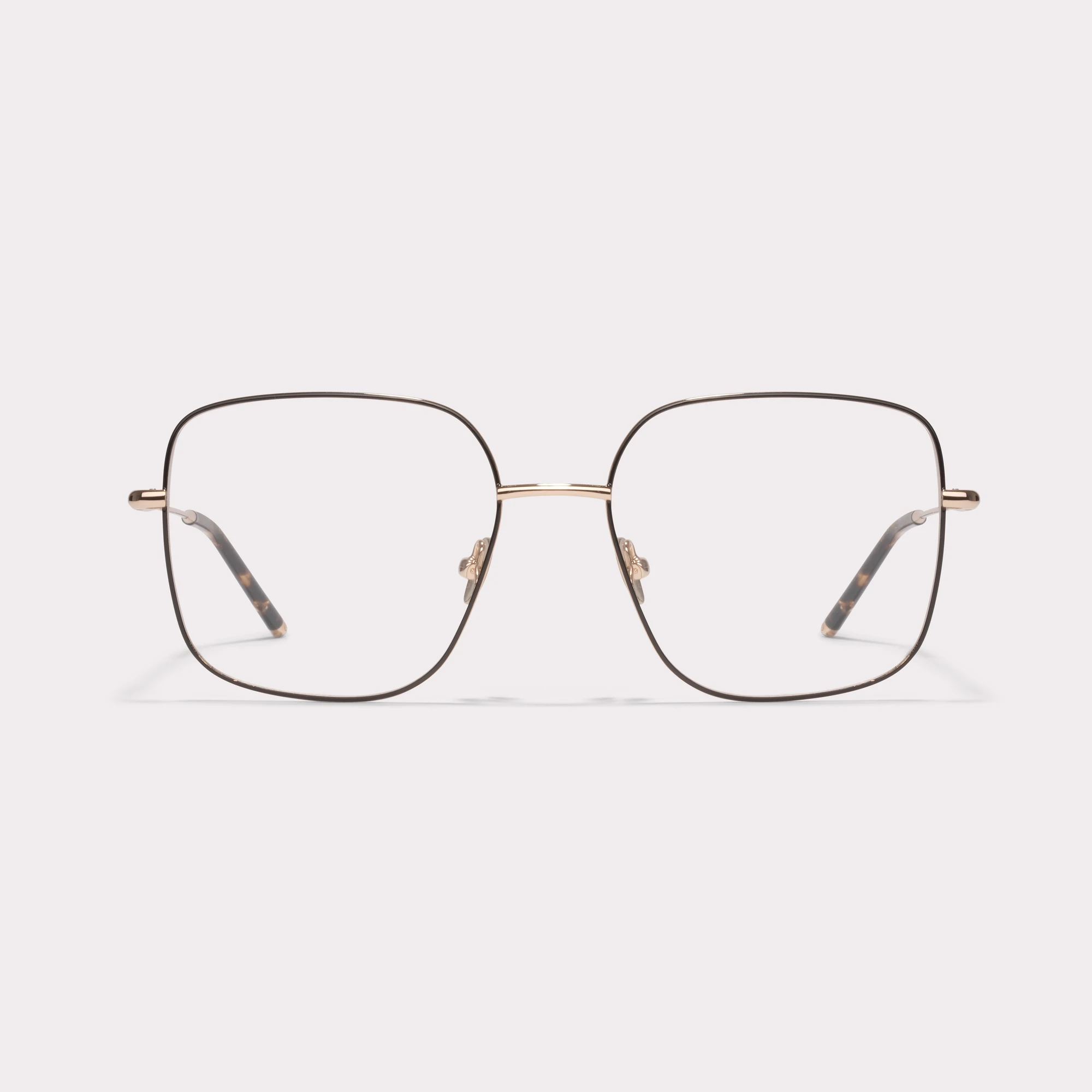 A pair of Cleo Gold Prescription glasses seen from the front