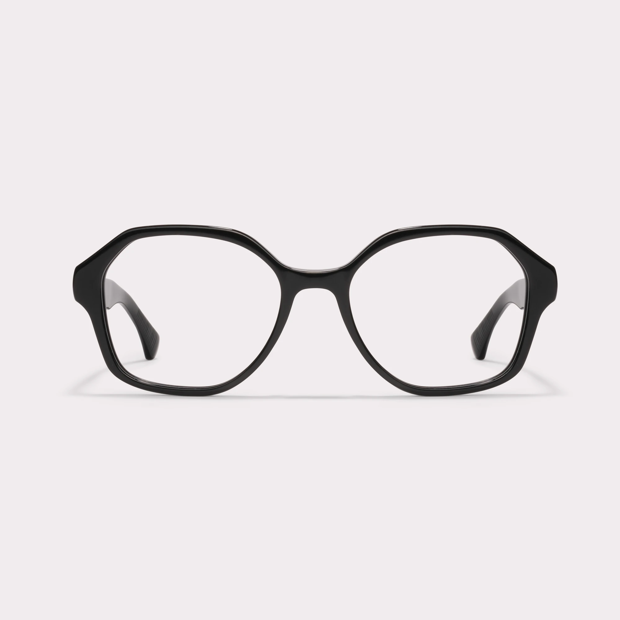 Une paire de Aude Noir Lunettes sur prescription vue de face