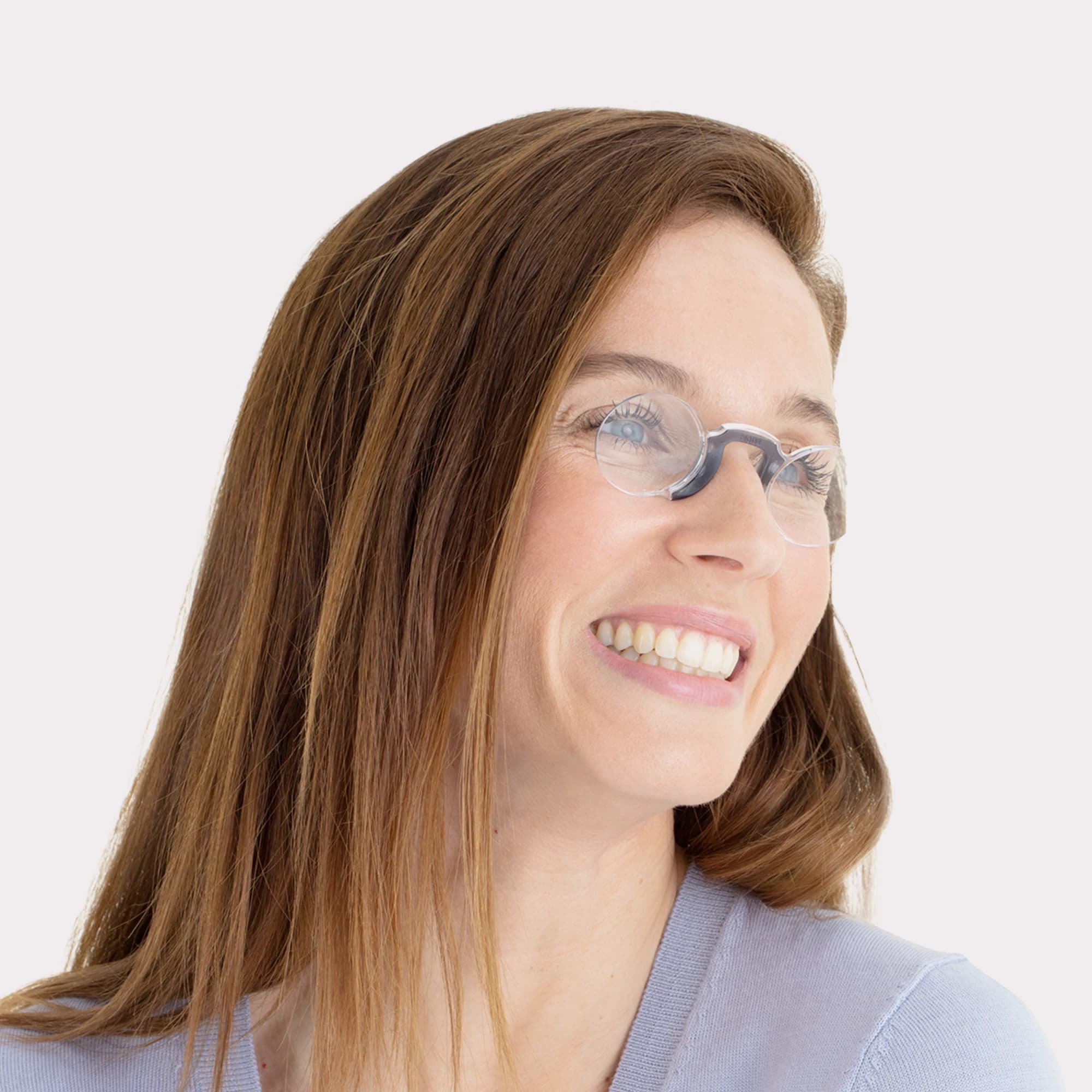 A pair of Oval Black Reading glasses