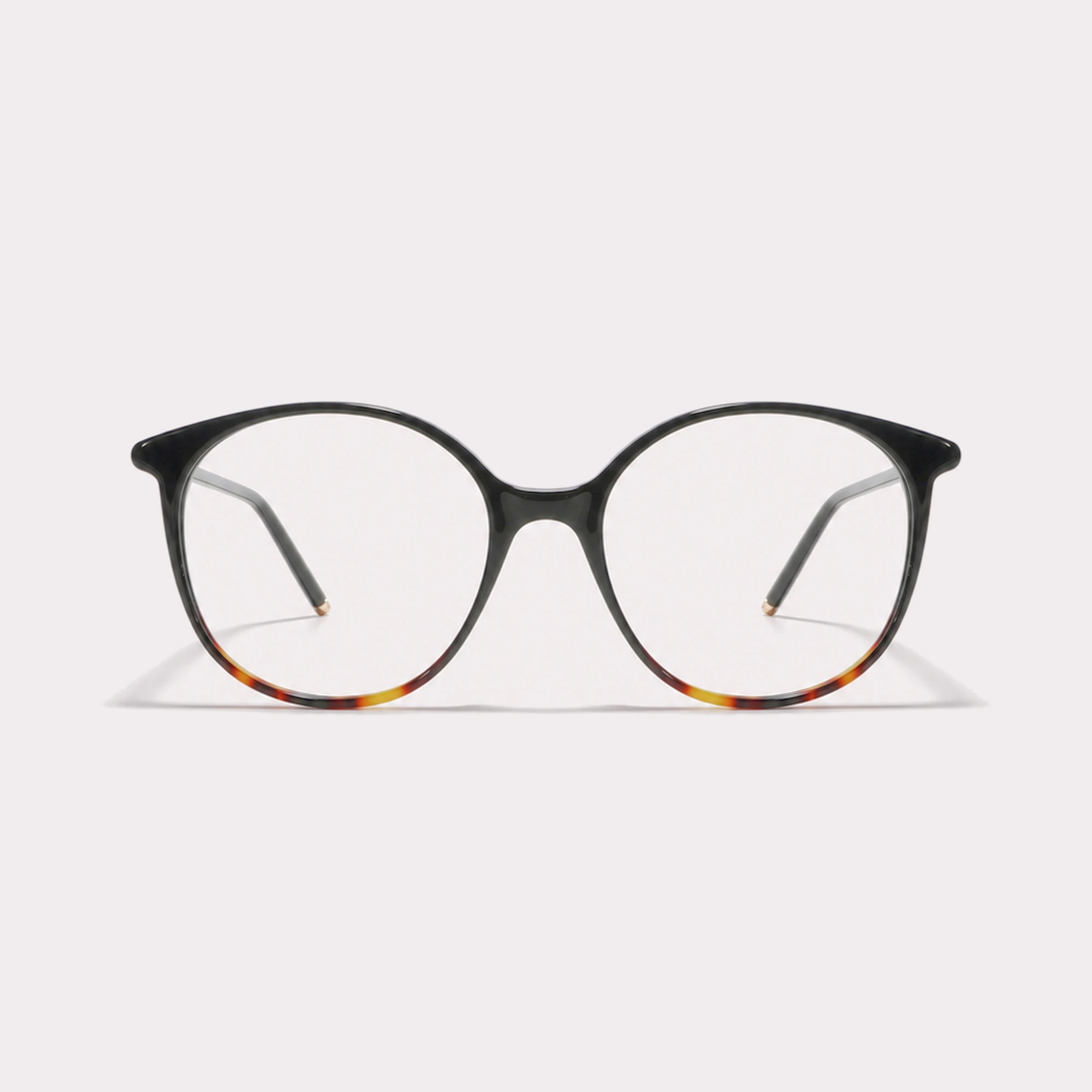 Un par de June Black Tortoise Gafas graduadas vista de frente