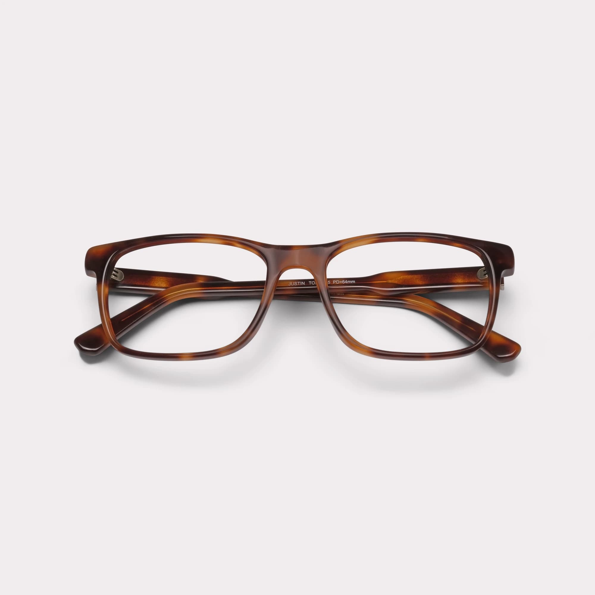 A pair of Justin Tortoise Multi-distance™ blue light blocking reading glasses folded