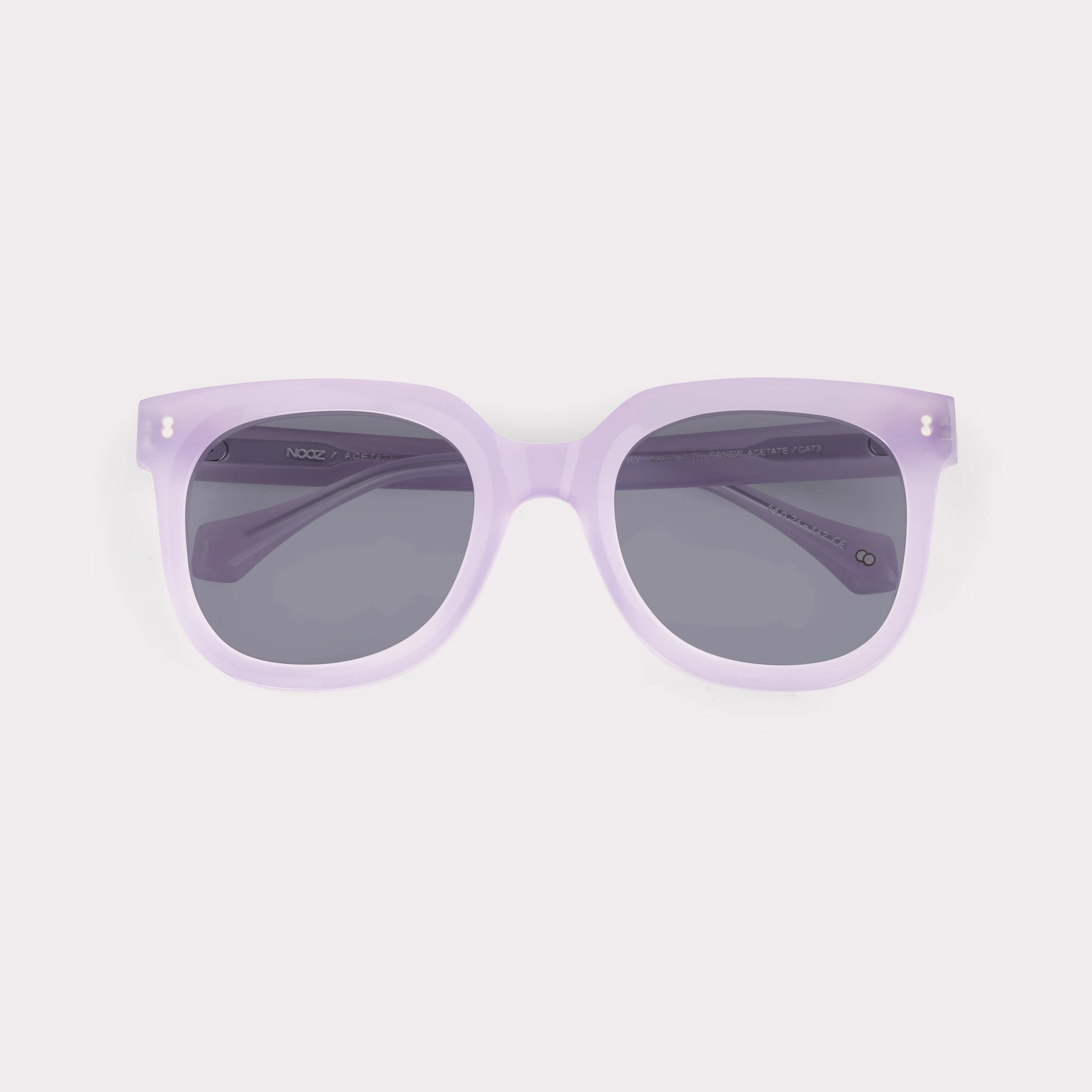 A pair of Sky Mauve Sunglasses folded