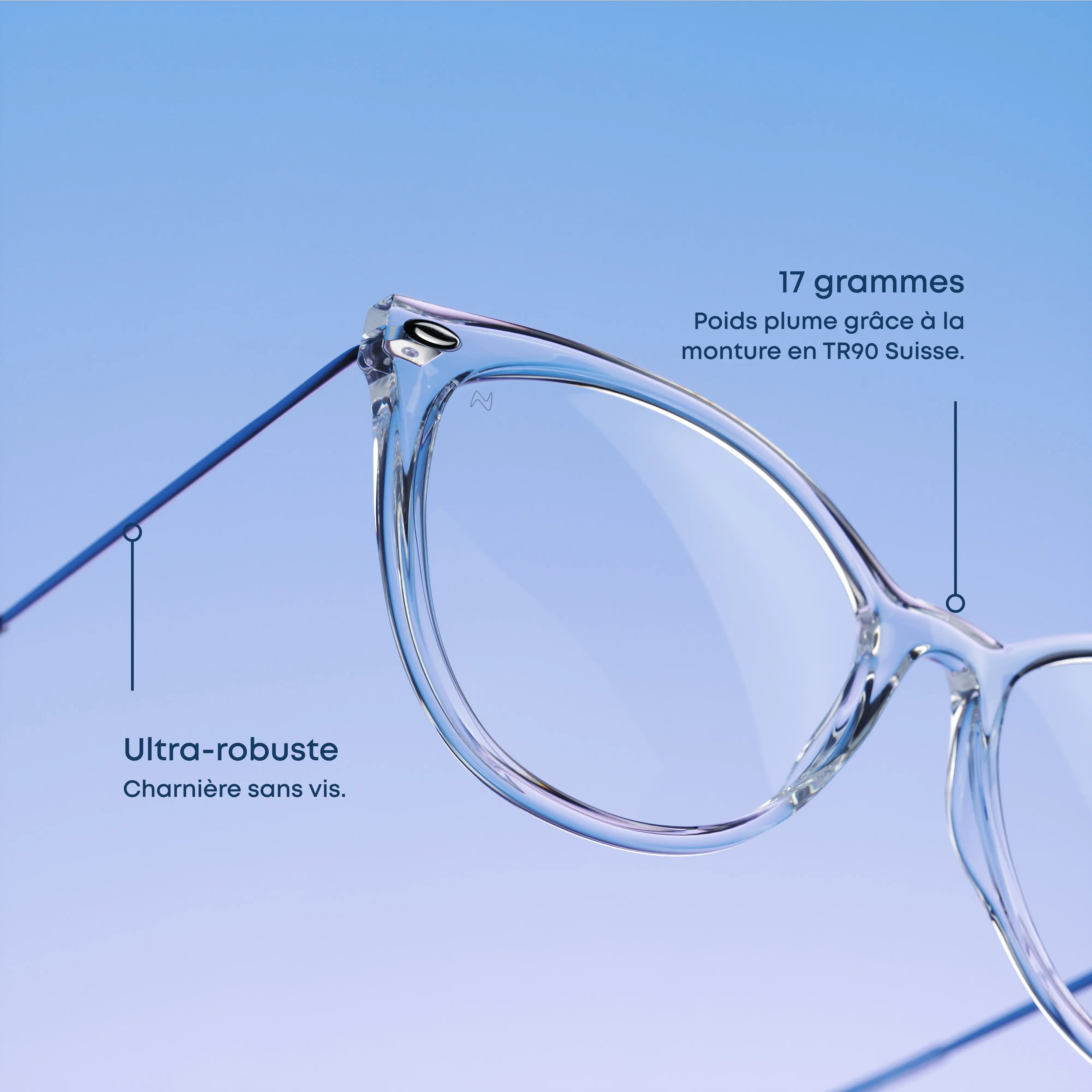 Une paire de Cruz Noir Lunettes multi-distance™ anti-lumière bleue