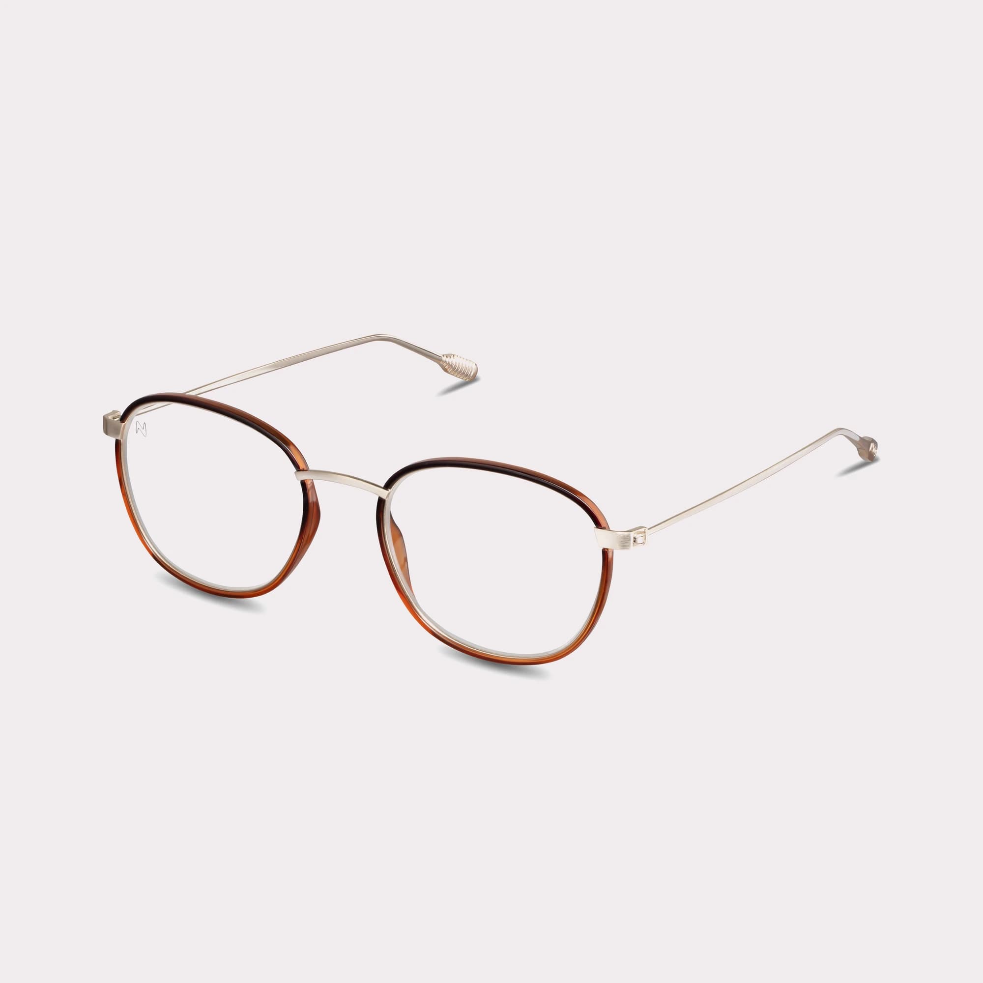 Une paire de Gali Brown-bronze Lunettes de lecture vue de côté