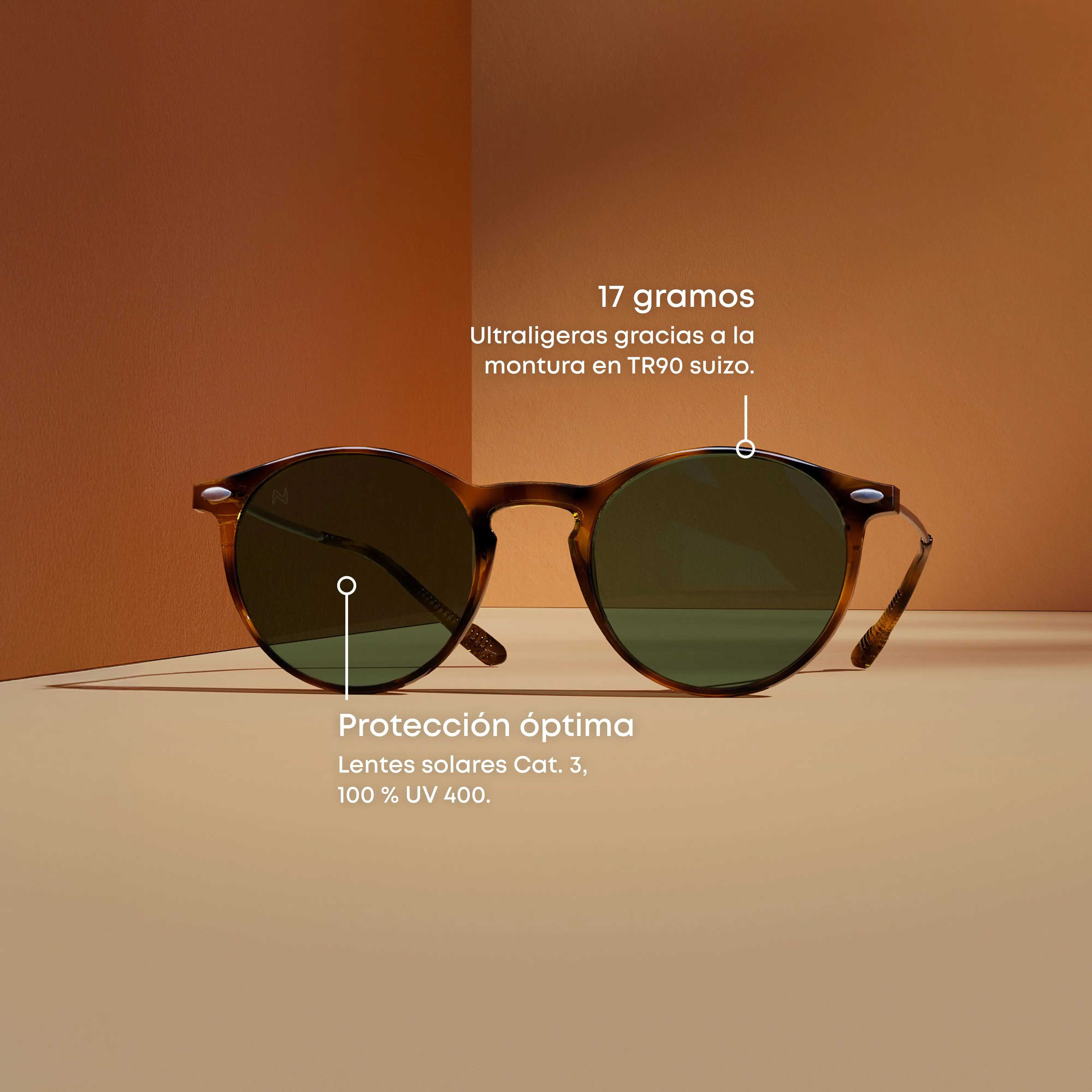 Un par de Cruz Negro Gafas de lectura solares
