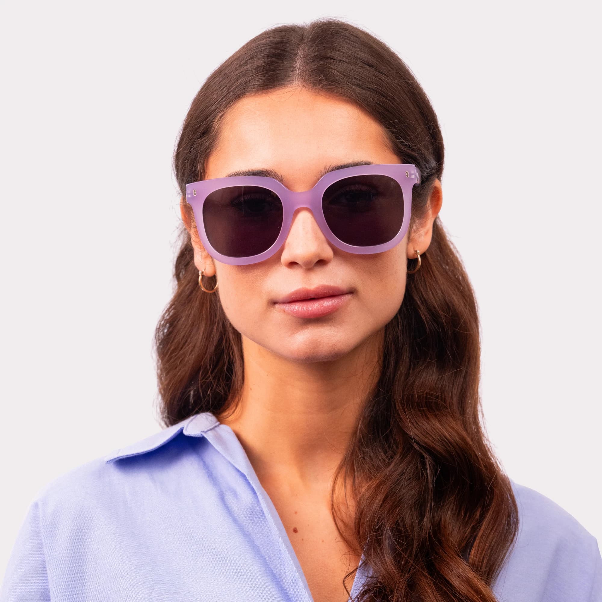 A pair of Sky Mauve Sunglasses