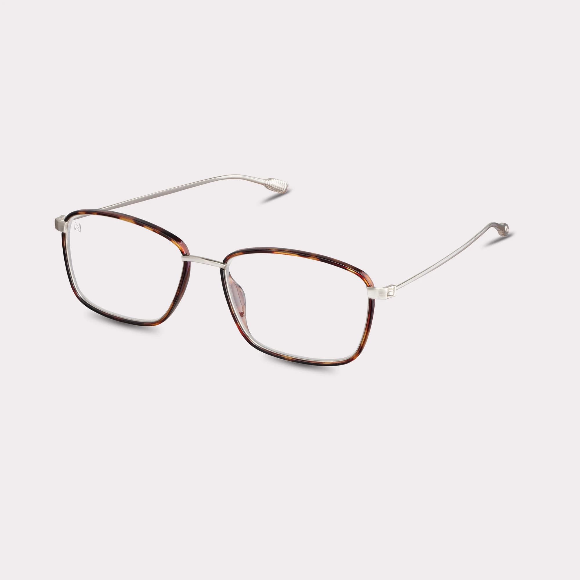 Une paire de Faro Tortoise Lunettes de lecture anti-lumière bleue vue de côté