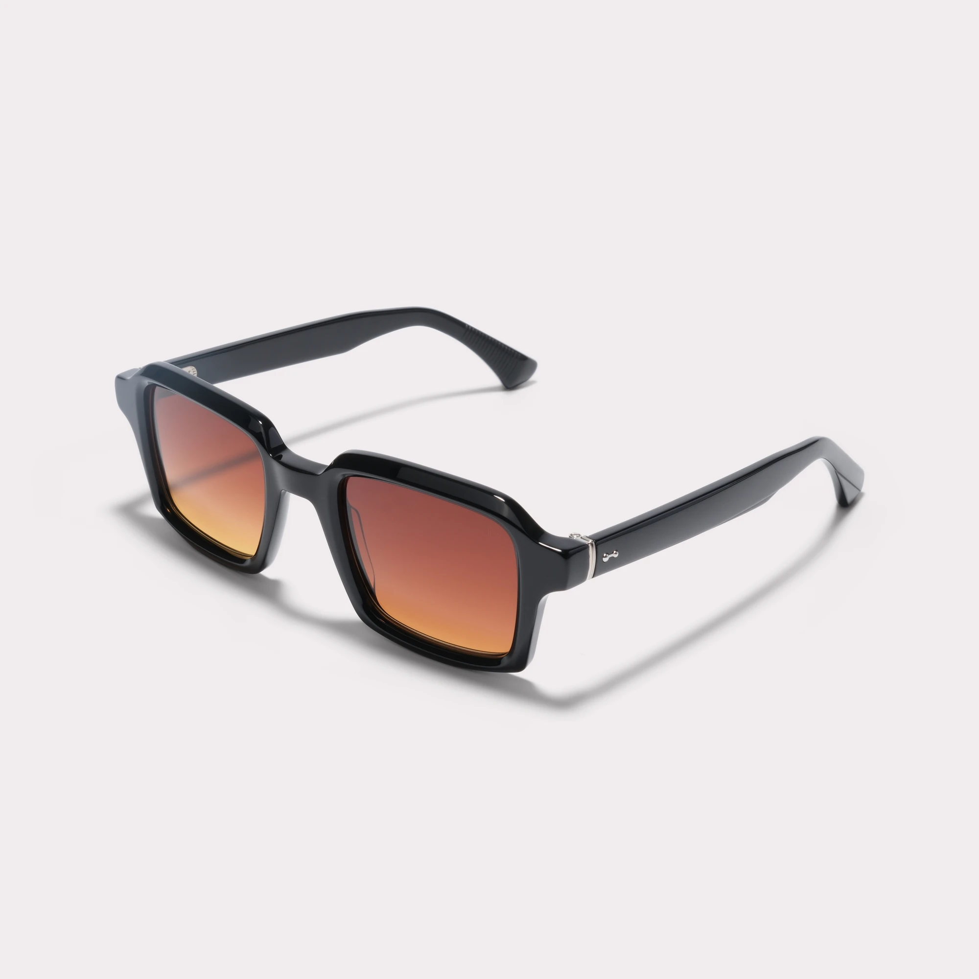 Ein Paar Dries Schwarz Sonnenbrille , von der Seite gesehen