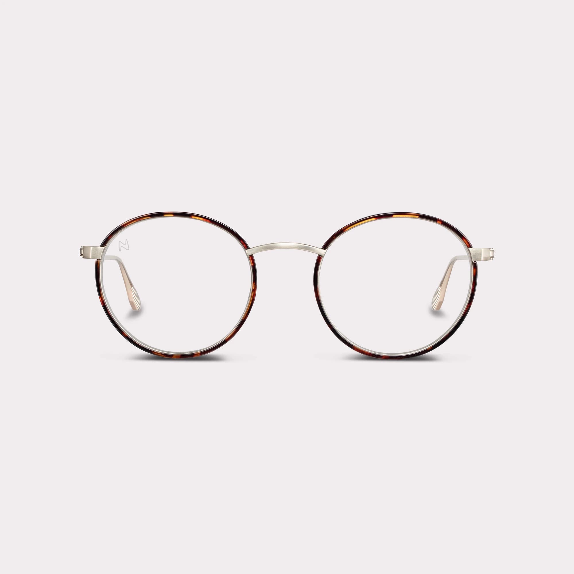 Une paire de Ela Tortoise Lunettes anti-lumière bleue vue de face