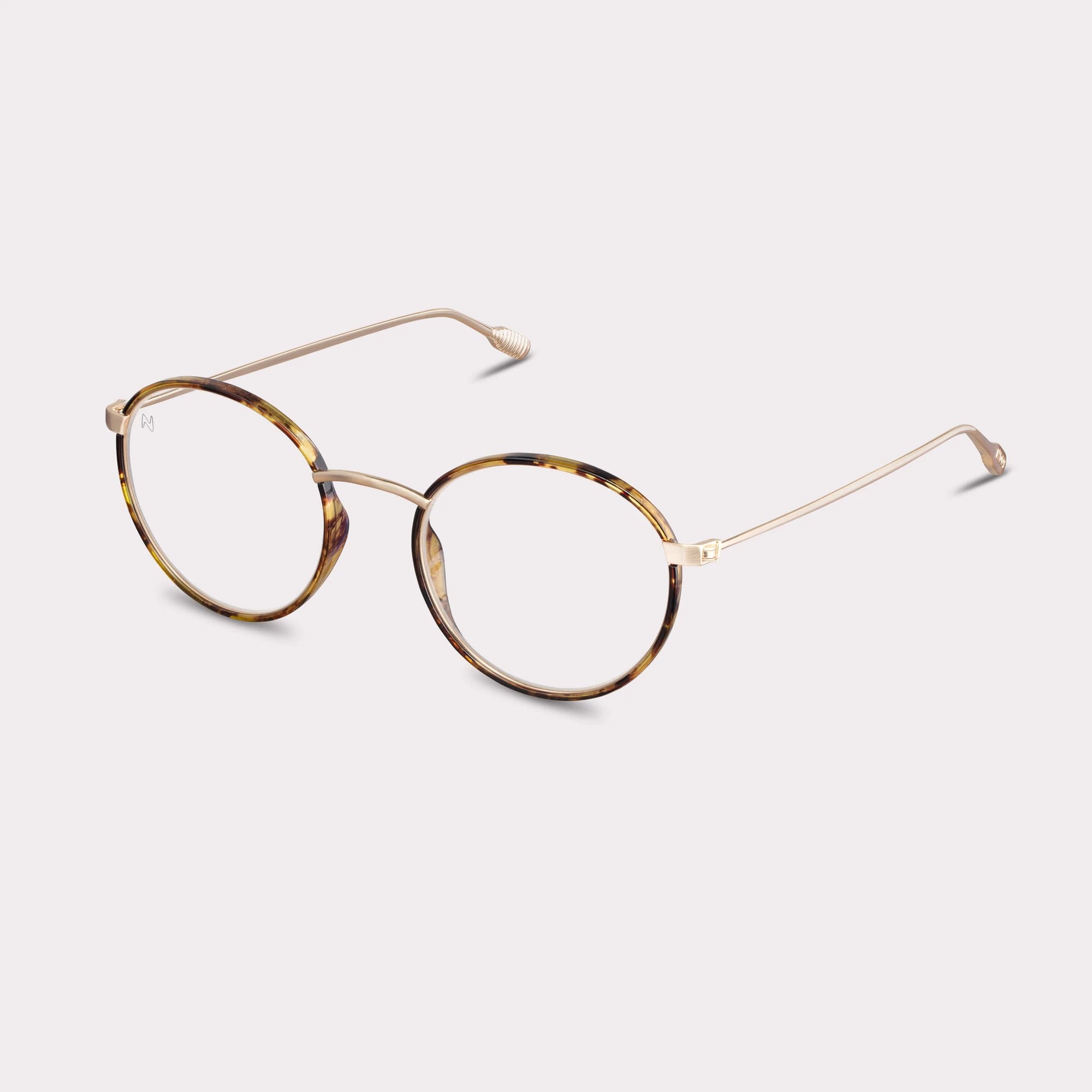 Un par de Ela Light tortoise Gafas de lectura para pantallas vista de lado