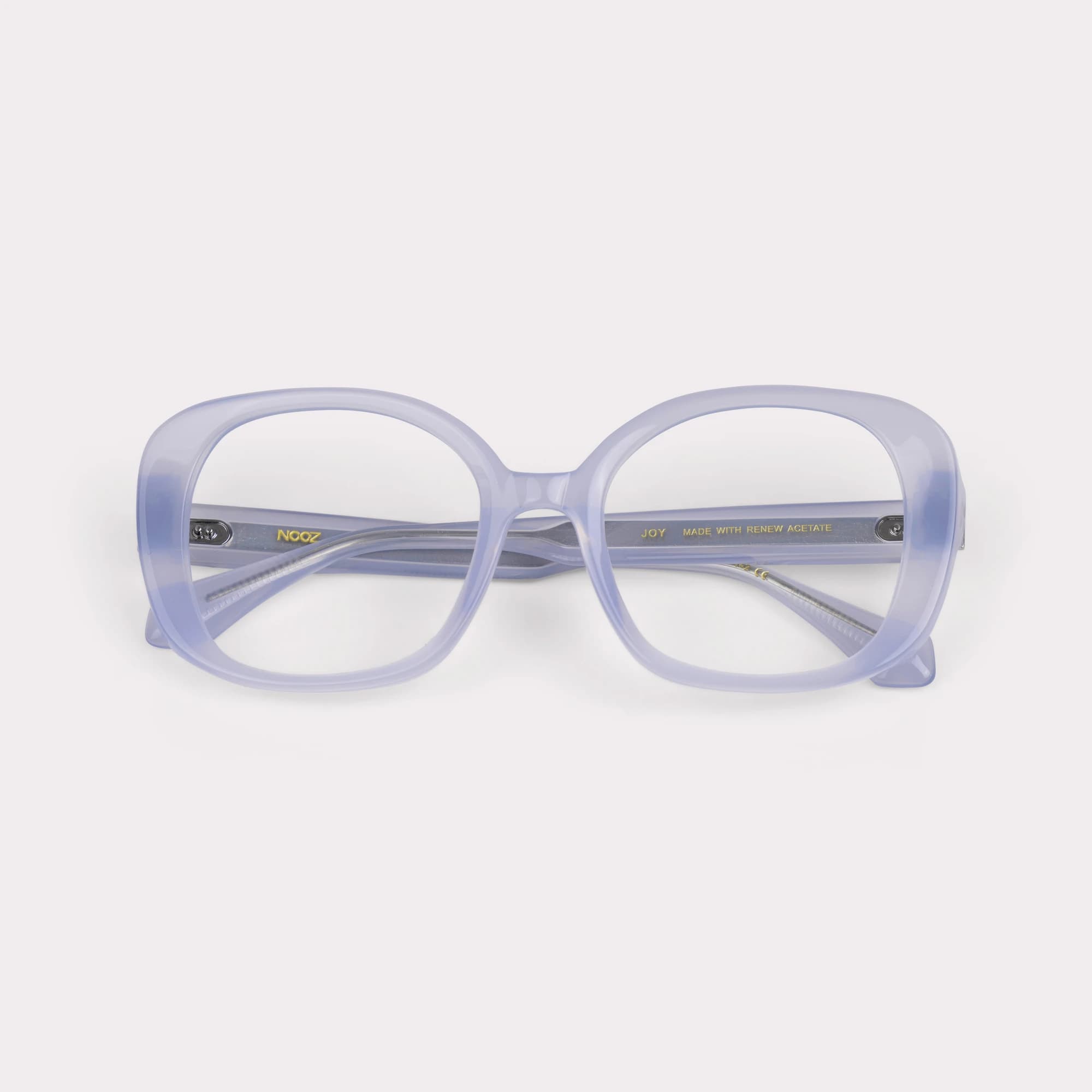 A pair of Joy Blue Reading glasses folded
