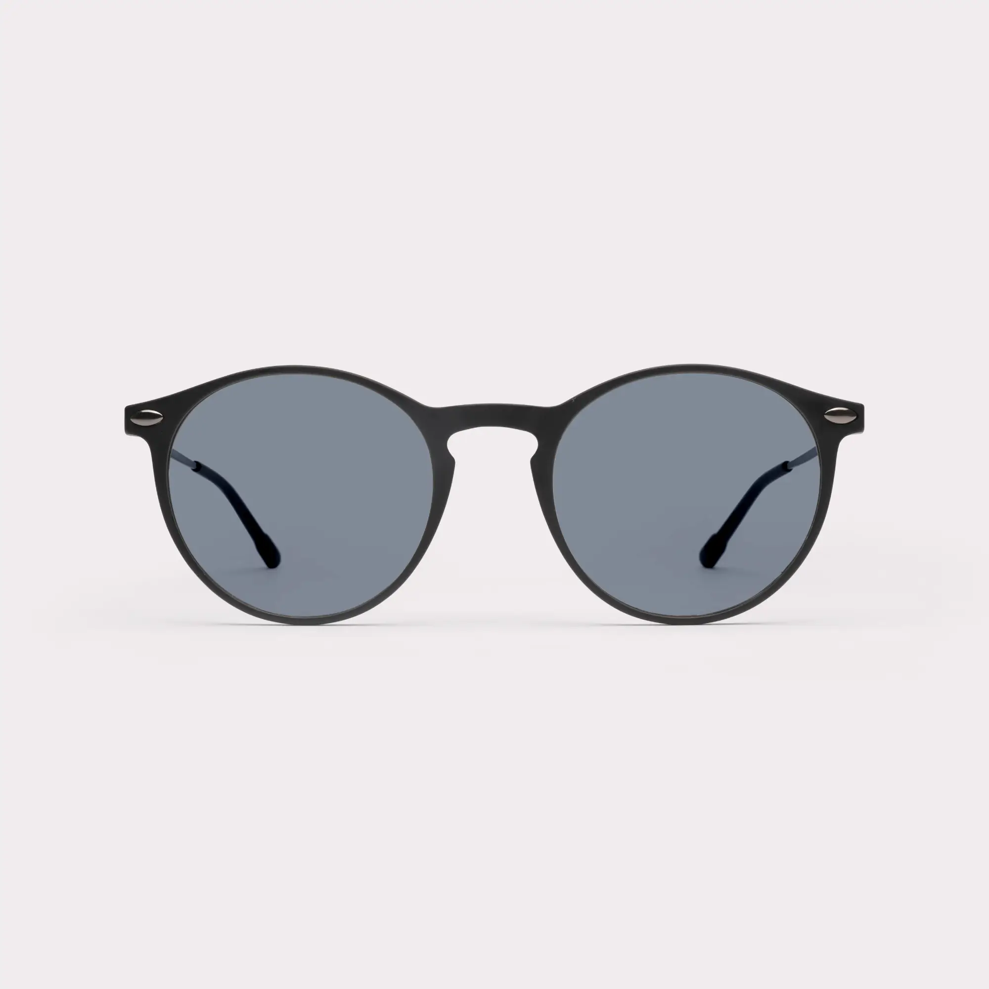 A pair of Cruz Black Sunglasses seen from the front