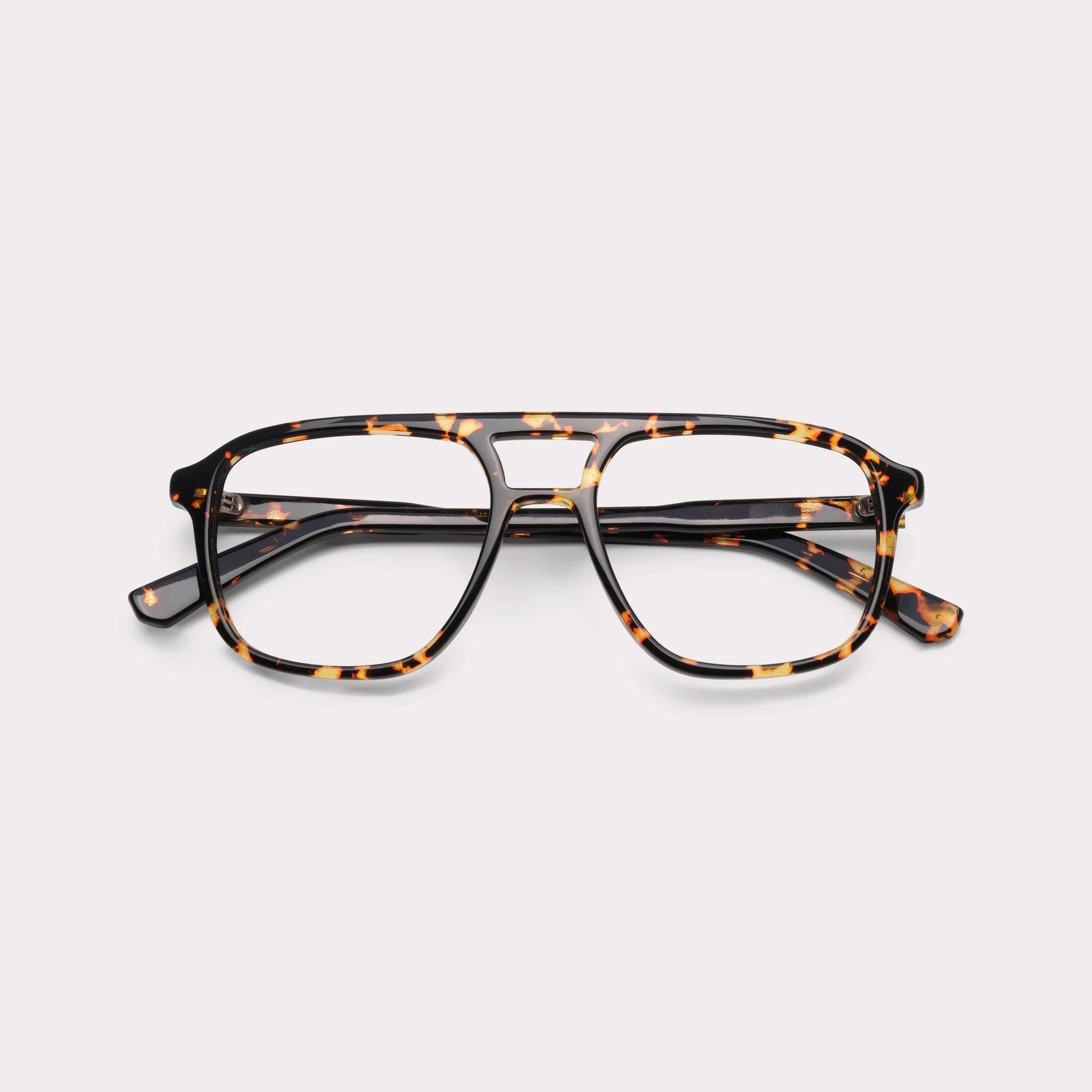 A pair of Milen Yellow tortoise Multi-distance™ blue light blocking reading glasses folded