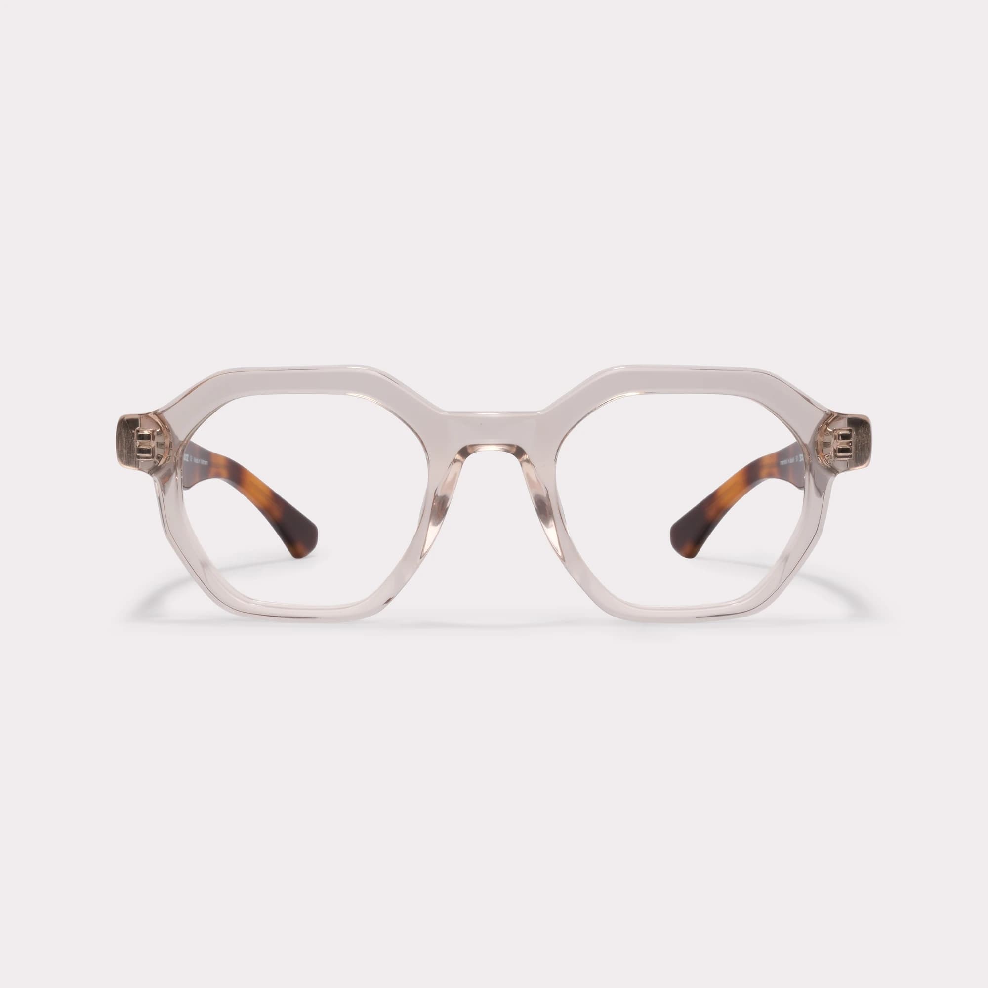 Um par de Miller Champagne tortoise Óculos de leitura multi-distância™ de luz azul vista frontal.