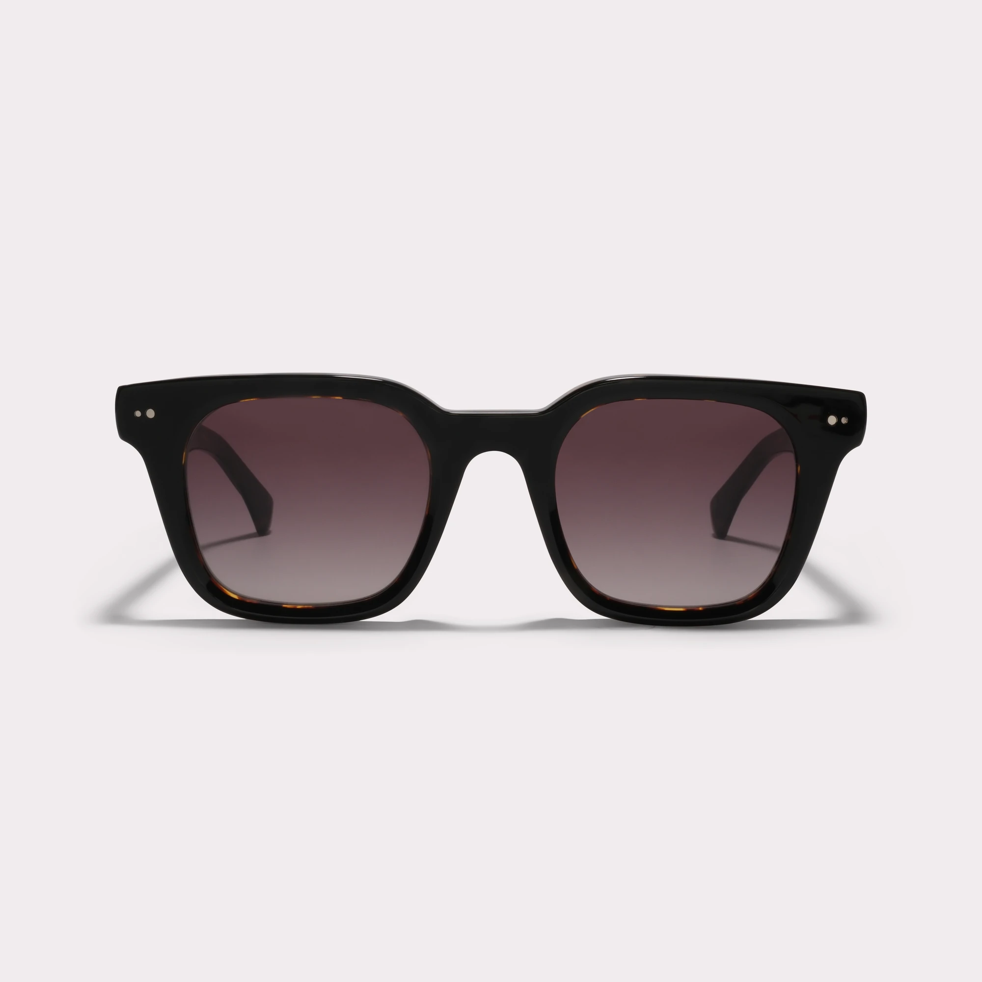 Une paire de Vega Noir Lunettes de soleil vue de face