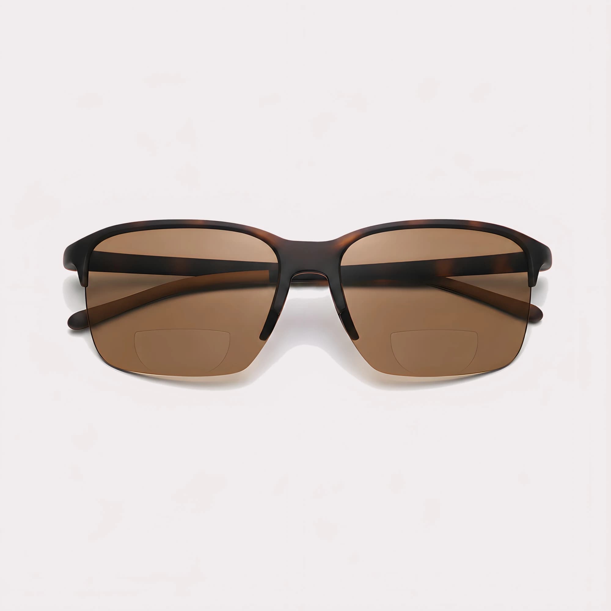 Une paire de Peak Tortoise Lunettes de soleil bifocales repliée