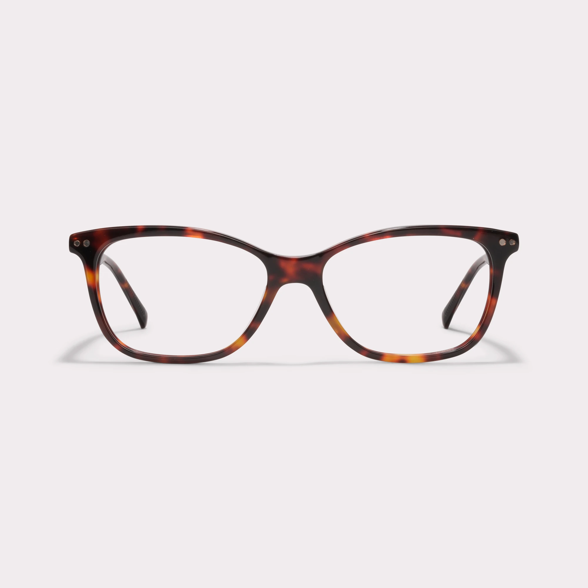Ein Paar Ember Tortoise Brillen mit Sehstärke , von vorne gesehen
