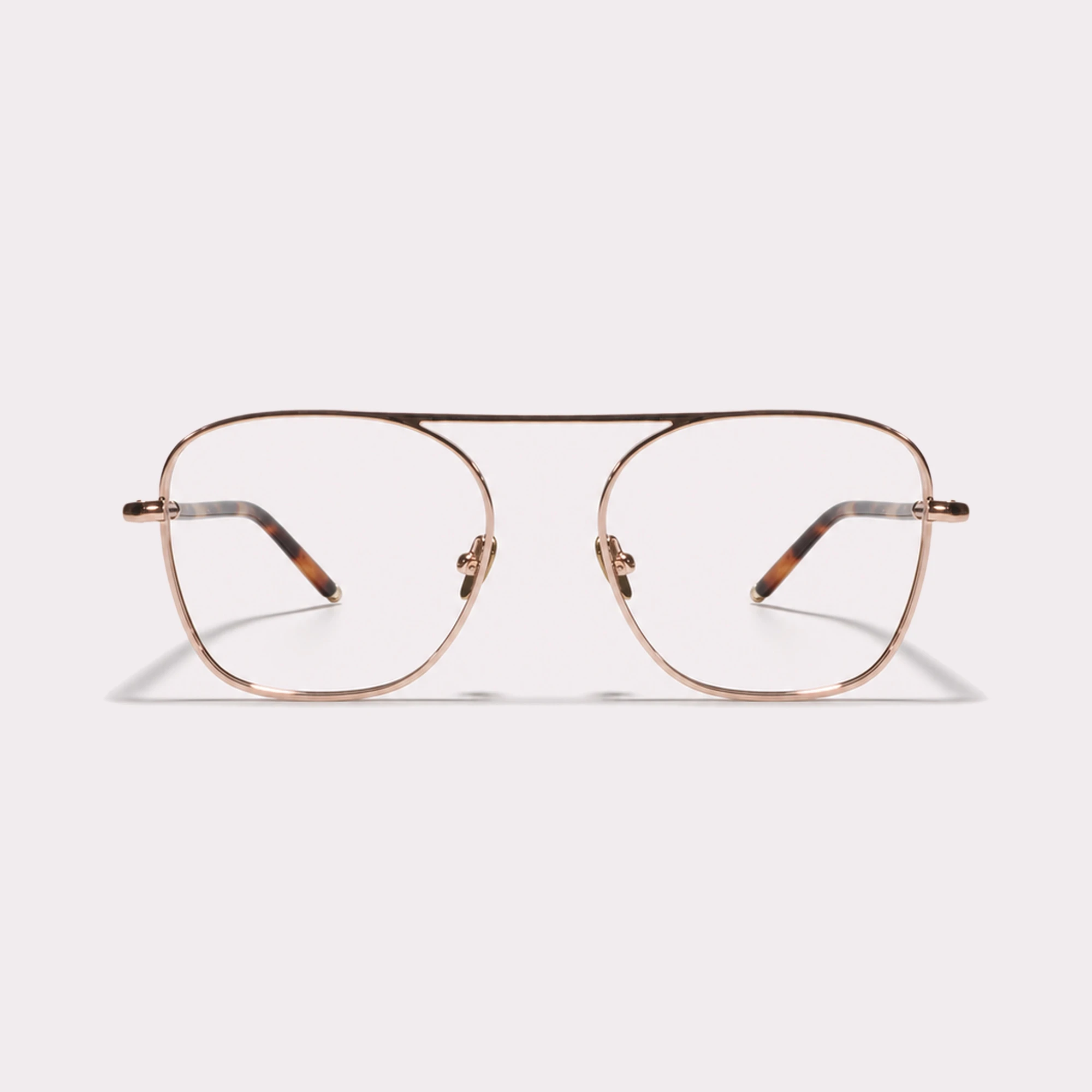 Un par de Bowie Rose Gold Gafas graduadas vista de frente