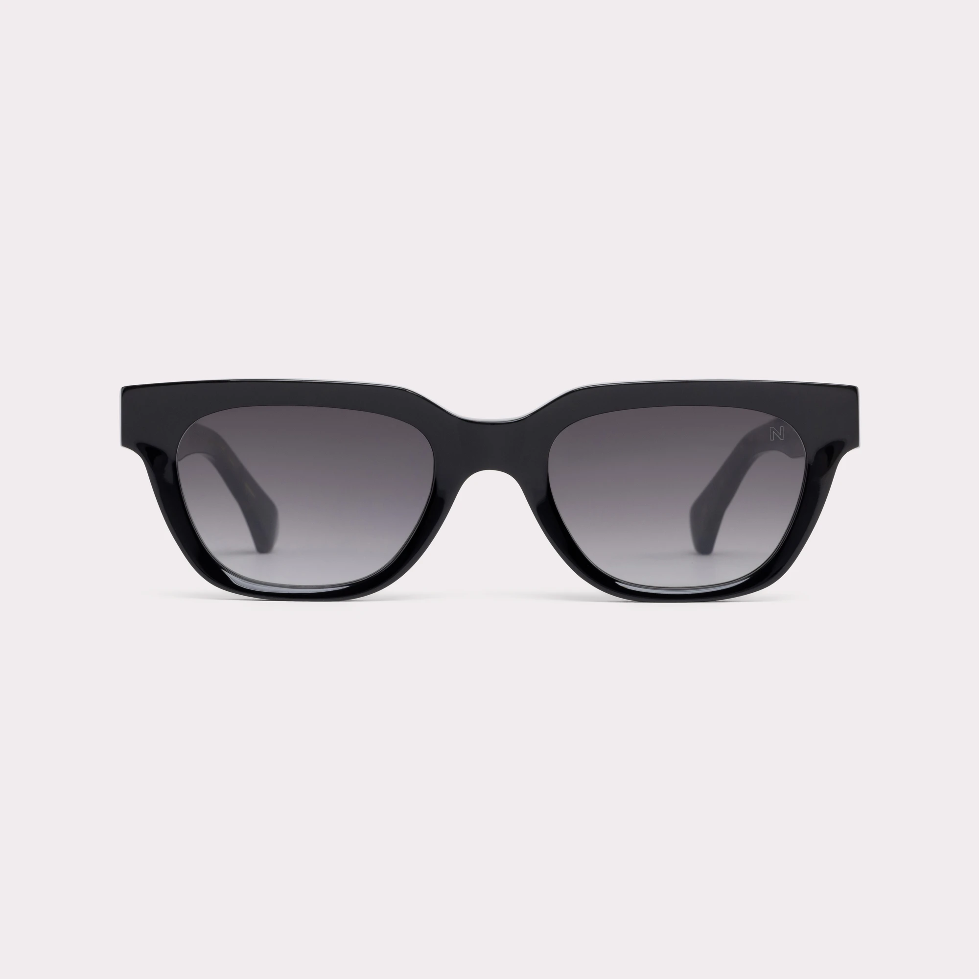 Une paire de Eli Noir Lunettes de soleil vue de face