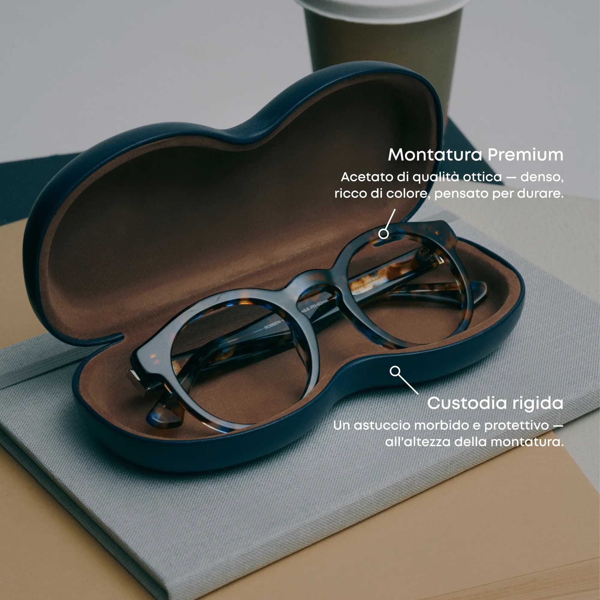 Un paio di Loen Nero Occhiali da lettura multi-distanza™ luce blu