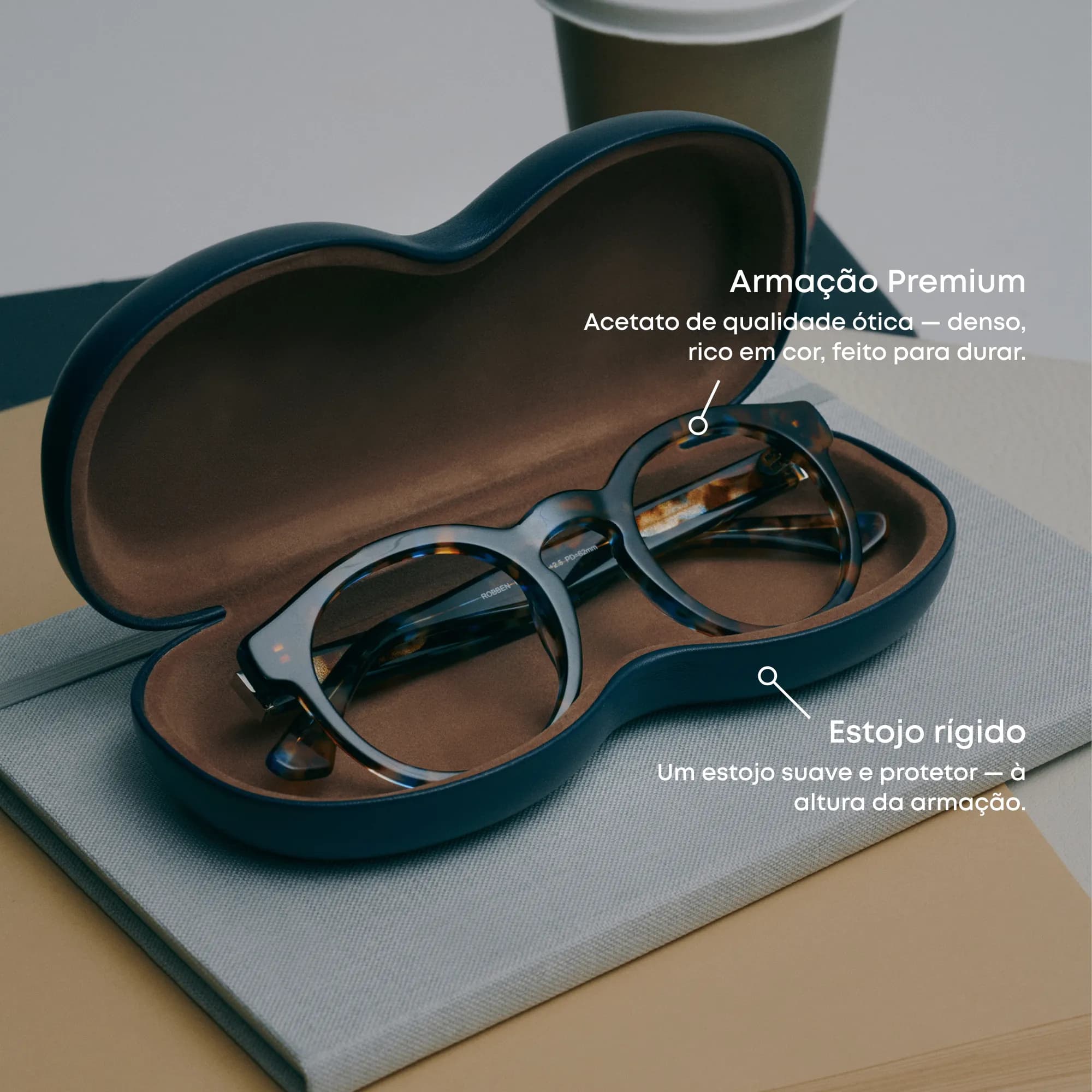 Um par de Loen Preto Óculos de leitura multi-distância™ de luz azul