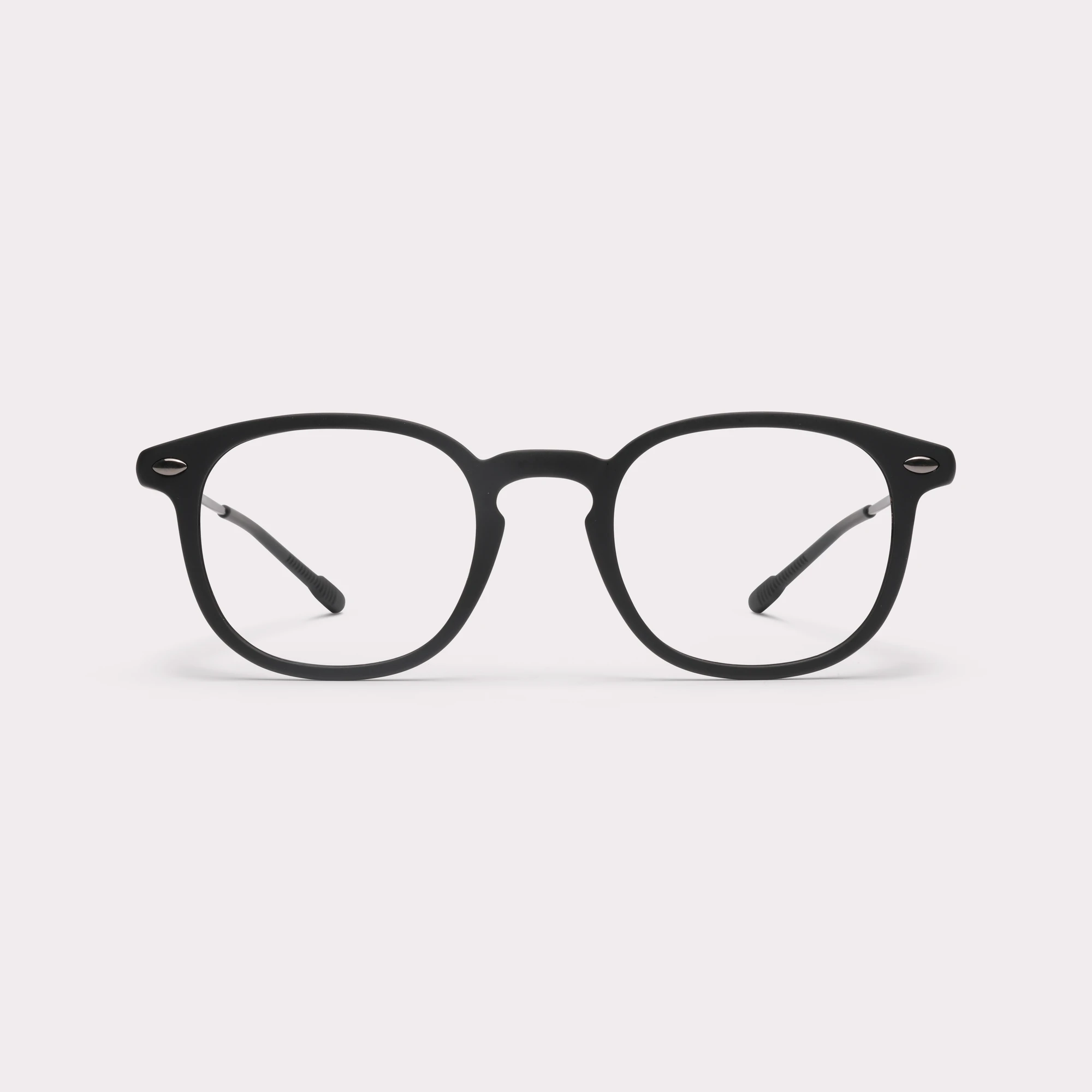 Une paire de Alma Noir Lunettes multi-distance™ anti-lumière bleue vue de face