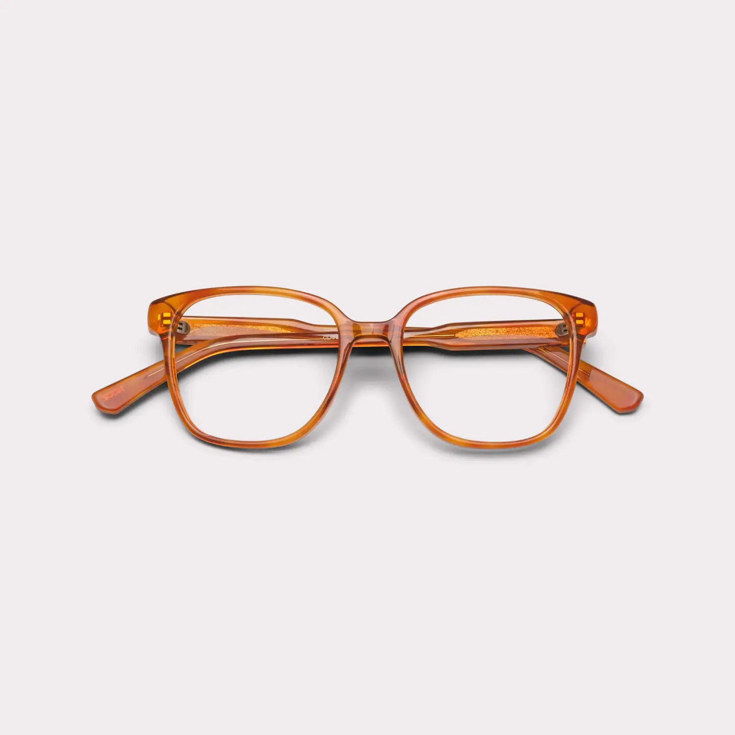 A pair of Clara Light tortoise Reading glasses folded